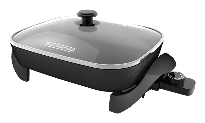 Black & Decker Family-Sized Non-Stick Electric Skillet, Black, 12x15-in E3