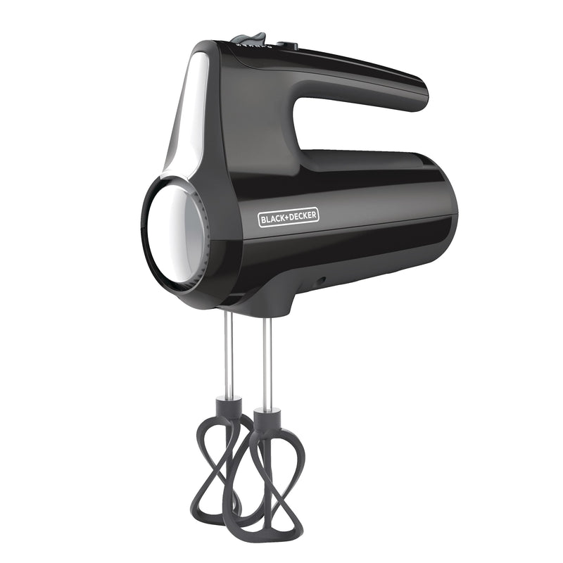 Black & Decker Helix Hand Mixer, Premium Performance 5 Speed Hand Mixer, Includes 5 Attachments and Case, Black T6