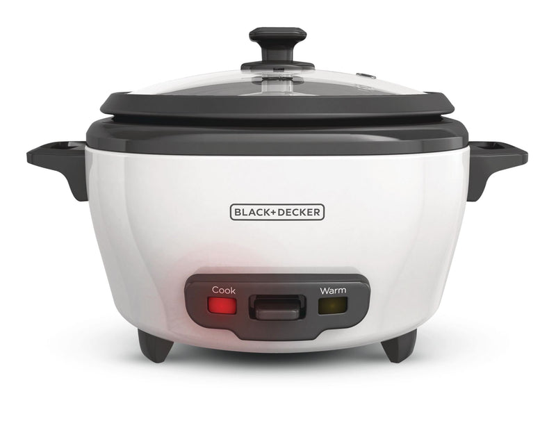 Black & Decker Non-Stick Rice Cooker & Steamer White, 6 Cups G9