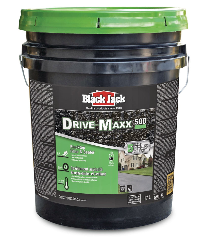 Black Jack Drive-Maxx 500 5-Year Asphalt Driveway Filler & Sealer, 32.5 sq. m Coverage, 17-L K4
