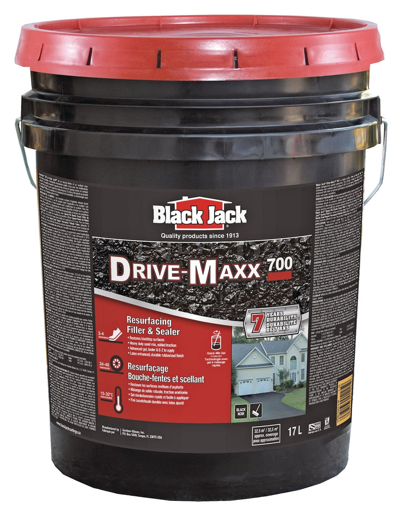 Black Jack Drive-Maxx 700 7-Year Asphalt Driveway Filler & Sealer, 32.5 sq. m Coverage, 17-L J3