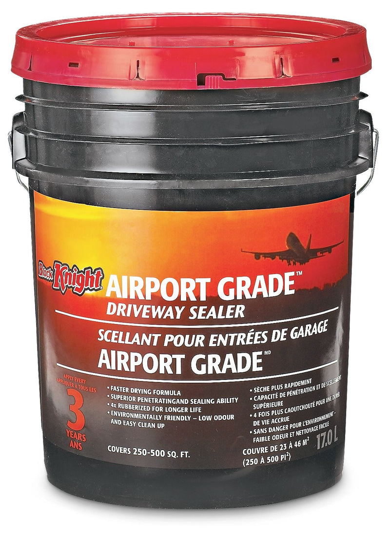 Black Knight Airport Grade 3-Year Asphalt Driveway Sealer, 250-500-sq. ft Coverage, 17-L L4