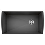 Blanco Diamond SILGRANIT 33-in Super Single Undermount Kitchen Sink, Anthracite