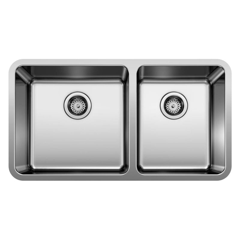 Blanco Formera 33-in 60/40 Double Bowl Undermount Stainless Steel Kitchen Sink P7