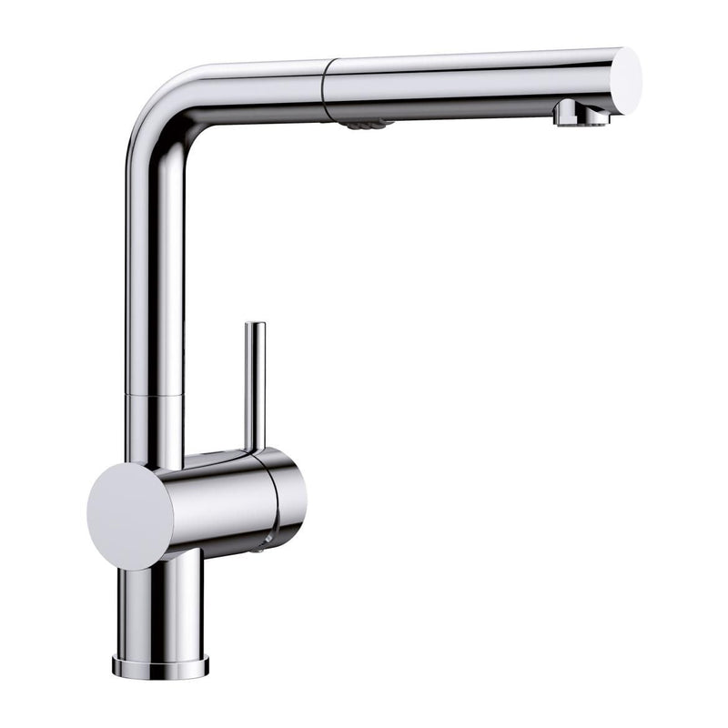Blanco Linus Low Arc Pull-Out Dual-Spray Kitchen Faucet, Chrome A7