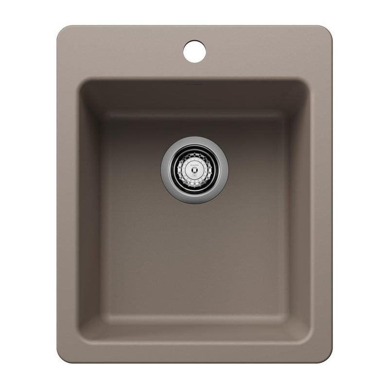 Blanco Liven SILGRANIT 17-in Dual Mount Bar Sink, Truffle H7