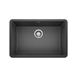 Blanco Precis SILGRANIT 27-in Single Bowl Undermount Kitchen Sink, Anthracite