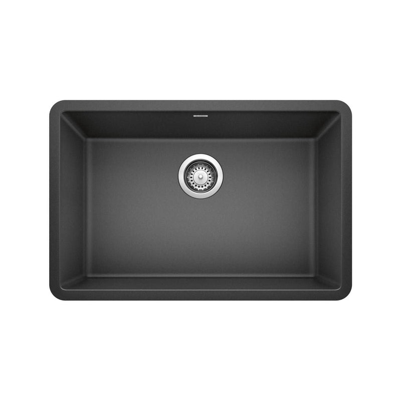 Blanco Precis SILGRANIT 27-in Single Bowl Undermount Kitchen Sink, Anthracite T8