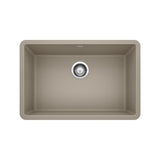 Blanco Precis SILGRANIT 27-in Single Bowl Undermount Kitchen Sink, Truffle