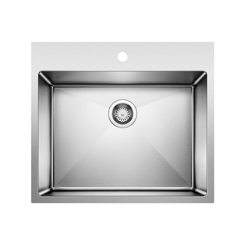 Blanco Quatrus R15 25-in Single Bowl Dual Mount Stainless Steel Laundry Sink J9