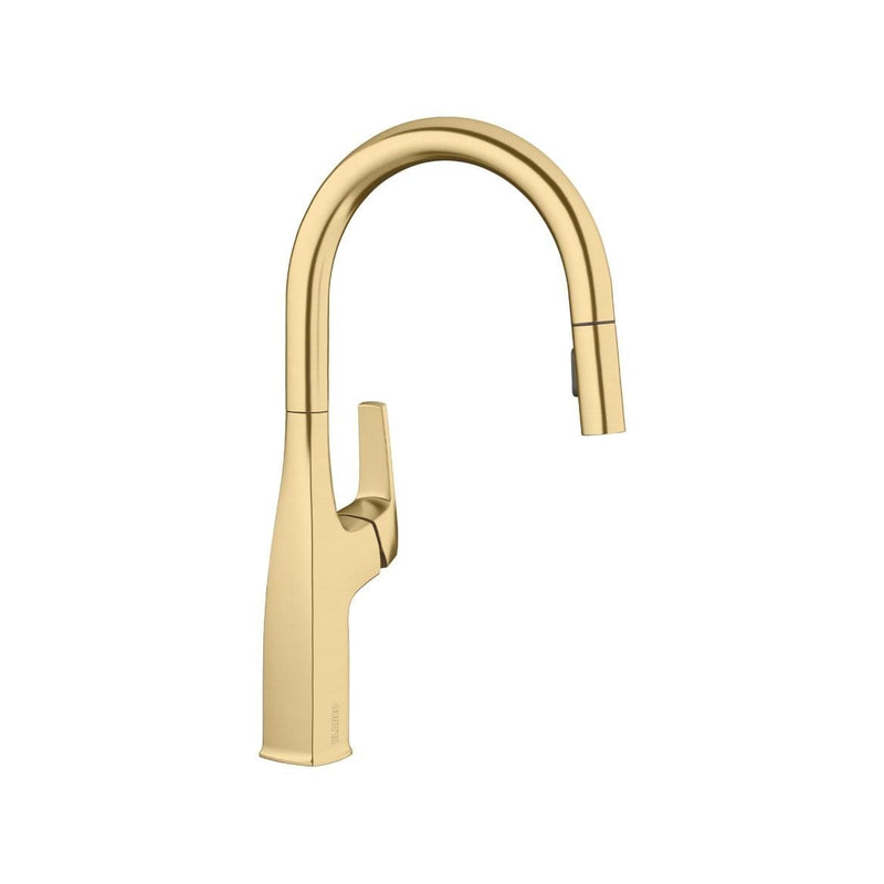 Blanco Rivana High-Arc Pull-Down Dual-Spray Kitchen Faucet, Satin Gold Y5