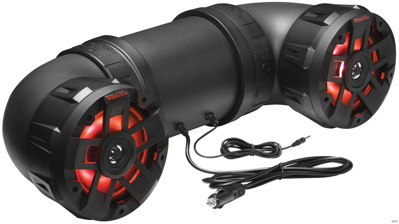 Boss Audio ATV65BRGB All Terrain Powersport Sound System/Speakers, Built-In Amplifier/Bluetooth for ATV/UTV, Black S6