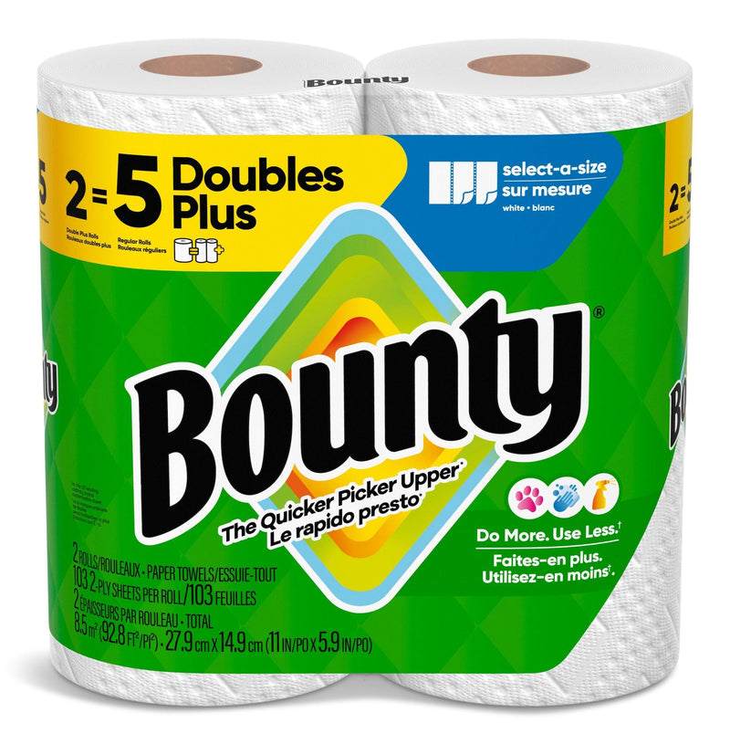 Bounty Select-A-Size Paper Towel, Double Rolls, 2-pk Q2