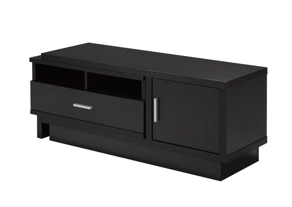 Brassex Darel 48-in Expandable Dark Cherry TV Stand with Storage Shelf and Cabinet M7