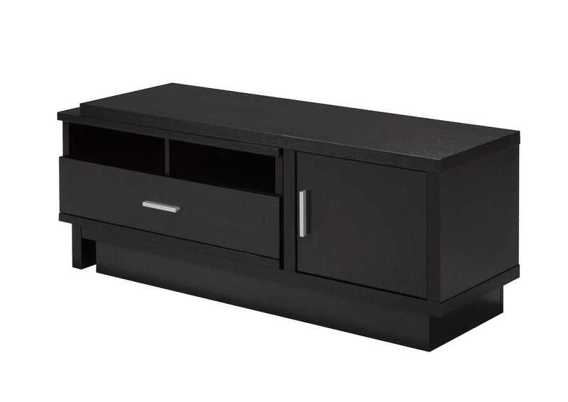 Brassex Darel 48-in Expandable Dark Cherry TV Stand with Storage Shelf and Cabinet Y1