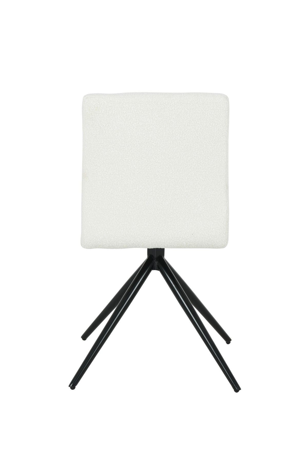 Brassex Ethan White Fabric Upholstered Armless Dining Chair, 2-pc