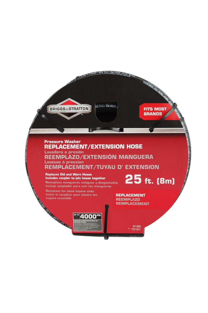 Briggs & Stratton Replacement/Extension Hose, Compatible with 4000 PSI Gas Pressure Washer, 25-ft O7