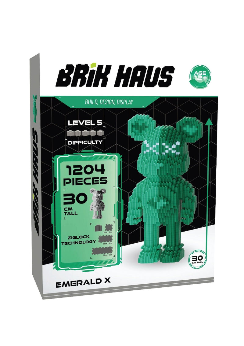 Brik Haus Green Bear Construction Set, Small X1