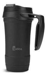 bubba Hero Stainless Steel Insulated Travel Mug with Handle, Rubberized Licorice, 18 oz