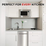Honeywell 18 Inch Dishwasher with 8 Place settings, 6 Washing Programs, Stainless Steel Tub, UL/Energy Star- Stainless Steel