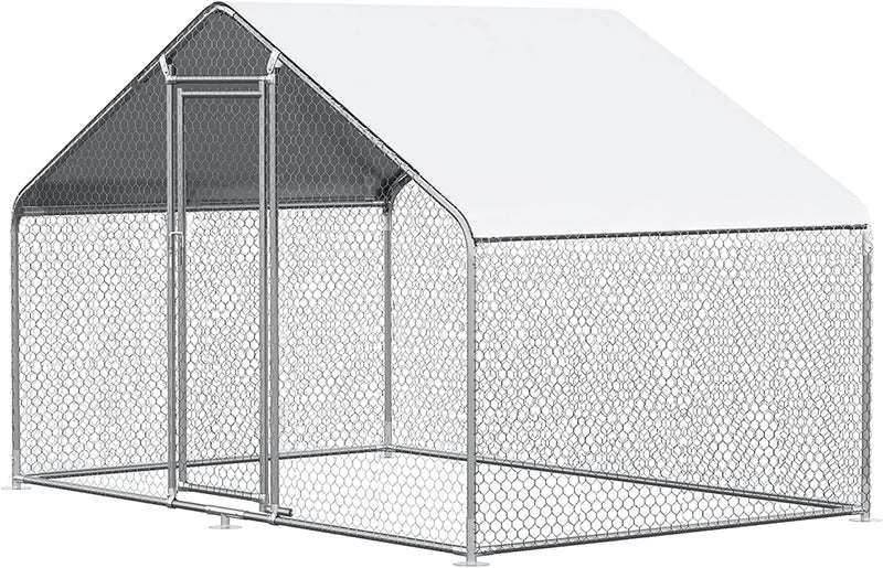 Chicken Coop Large Metal Chicken House/Pen for 6/10 Chickens Poultry Cage S6