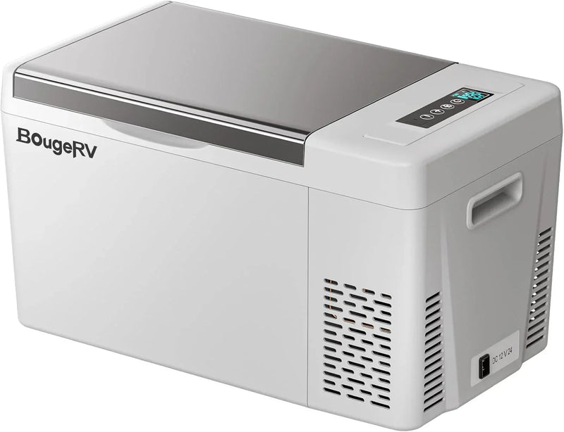 BougeRV 12 Volt Refrigerator 12V Car Fridge 23 Quart Portable Freezer Compressor Cooler 12/24V DC 110~240 Volt AC for Truck Van RV Camper SUV Travel Camping Road Trips Tailgating -7℉~50℉ X4