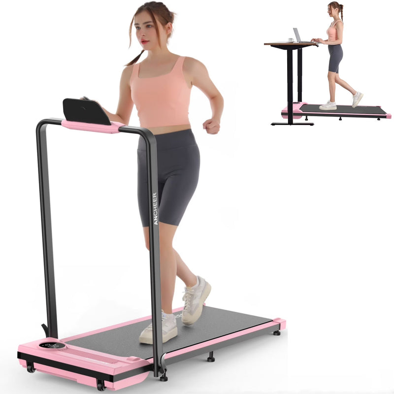 ANCHEER Portable Folding Walking Pad 300lb, 7.5 MPH Under Desk Treadmill with Remote Control LED Display,2 in 1 Walking Pad Treadmill for... Z2