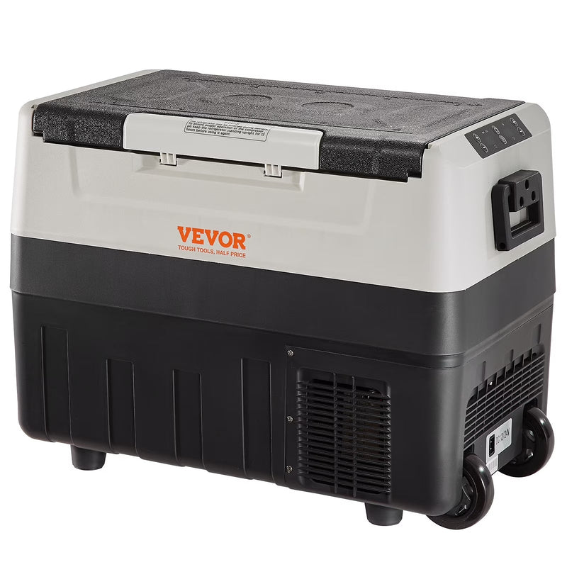 VEVOR Car Refrigerator 48Qt, Dual Zone Car Fridge Freezer12/24V DC 110-240V AC Electric Compressor Cooler for Truck Vehicle RV L7