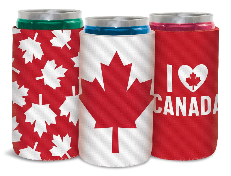 Canada Day Drink Cover Sleeves, Assorted Designs, 3-pk A8