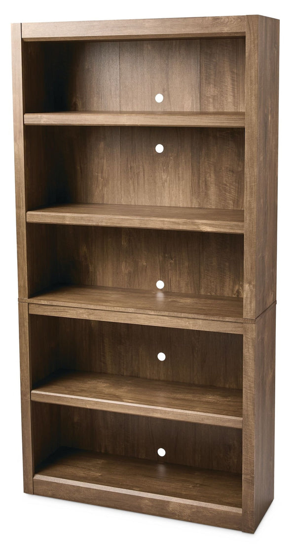 Canvas Adjustable 5-Shelf Bookcase/Bookshelf, Oak P2