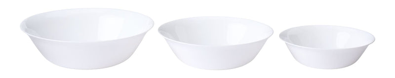 CANVAS Athena Opal Glass Serving Bowl Set, White, 3-pk G9