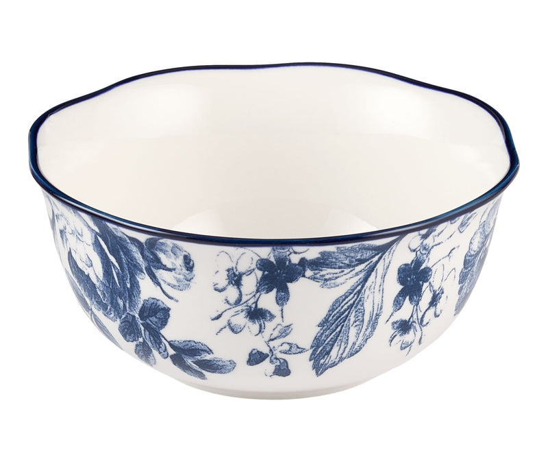 CANVAS Augusta Stoneware All Purpose Bowl, 1-pc, White/Blue Floral N2