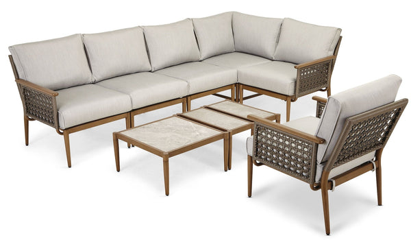 CANVAS Baffin All-Weather Wicker Outdoor/Patio Conversation Set with Custom Fit Cover K9