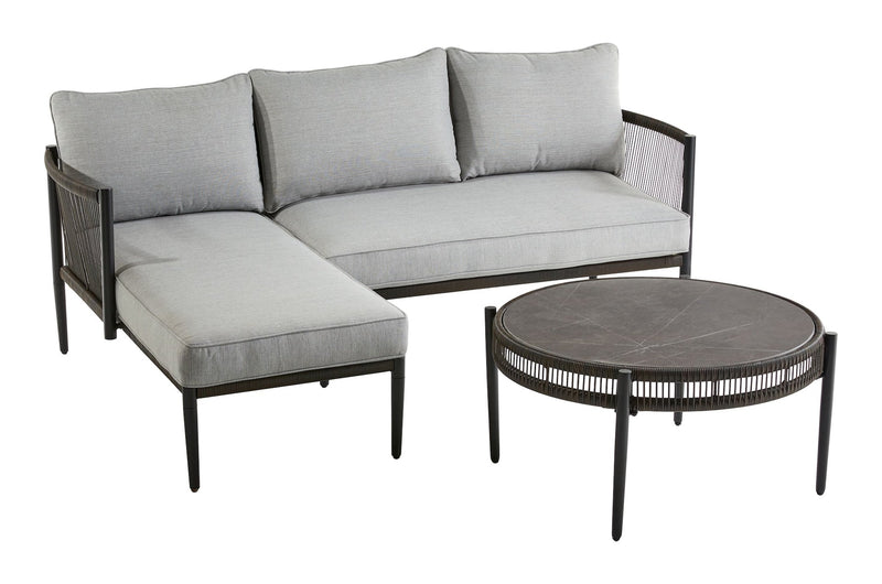 CANVAS Brooks Outdoor Patio Sectional Set, 3-pc, Water/Stain/Fade-Resistant Cushions J9