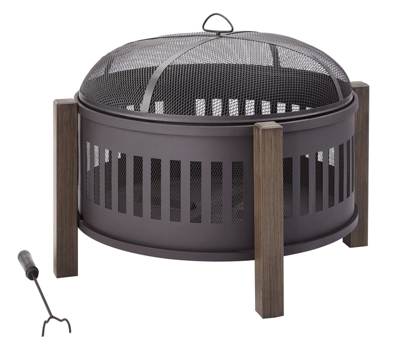 Canvas Campobello Round Wood Burning Outdoor Fire Bowl/Fire Pit, 31 x 24-in M5