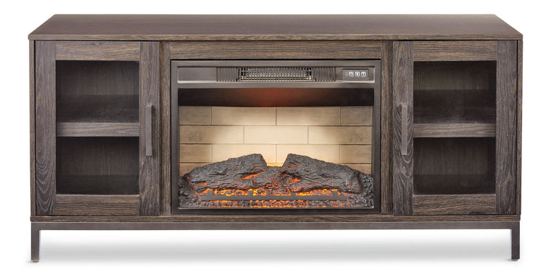 CANVAS Canmore Media Console Electric Fireplace TV Stand with Fireplace, 54-in, 1400W, Brown Z5
