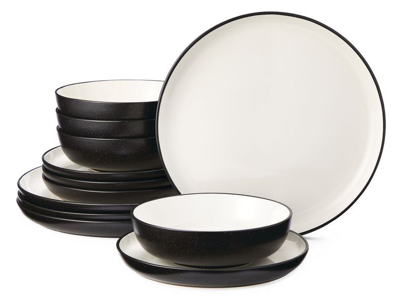 CANVAS Catalone Two-Tone Stoneware Dinnerware Set, Serves 4, 12-pc M3