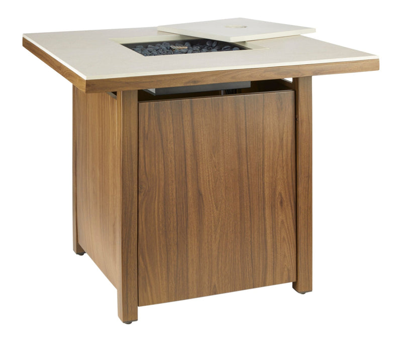 CANVAS Clarke LP Gas Outdoor Fire Table, 40,000 BTUs, 30-in, Brown H3