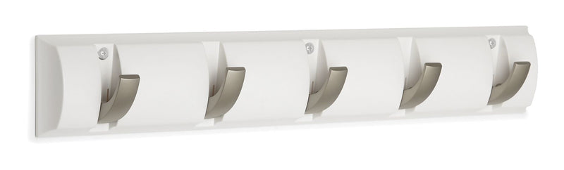 CANVAS Clement Steel 5-Hook Flip Down Rail, White, 20-in R4