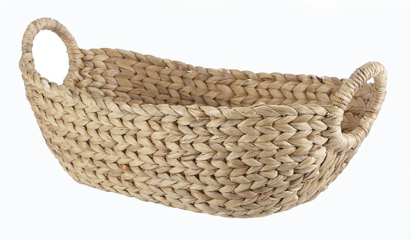 CANVAS Della Oval Woven Natural Material Storage Basket, 19.6 x 11.4 x 8-in R6