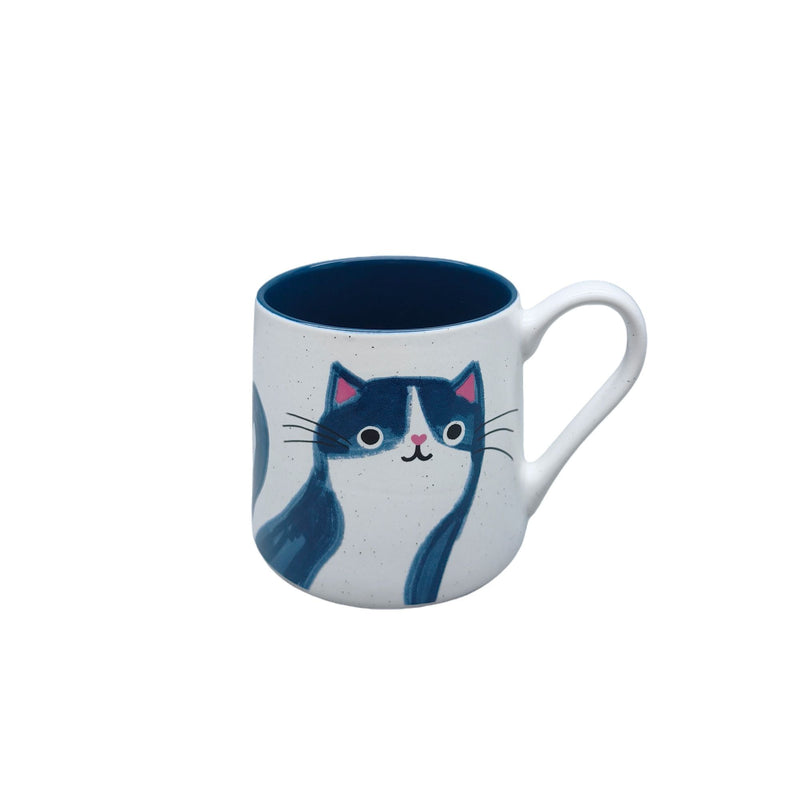 CANVAS Durable Stoneware Cat Mug, Blue, 18-oz P2