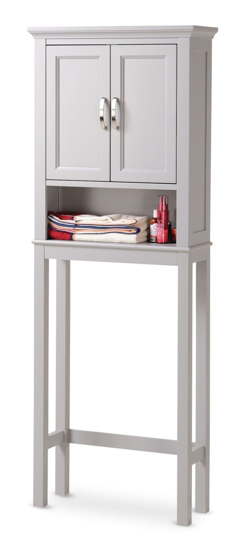 CANVAS Elena 2-Door Over-The-Toilet Spacesaver Bathroom Storage Cabinet, Grey H4