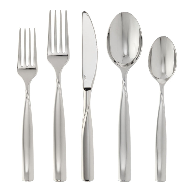 CANVAS Enfield Twist Flatware Set, Stainless Steel, Serves 4, 20-pc J5