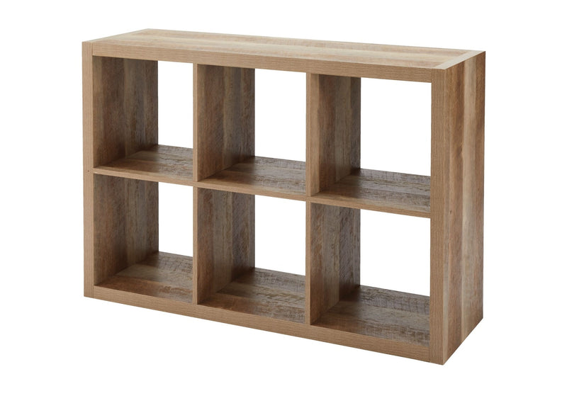 CANVAS Fraser 6-Cube Storage Organizer, Bookcase/Bookshelf, Light Oak Finish Y8