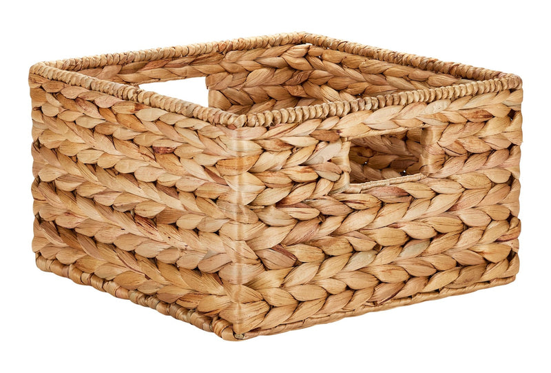 Canvas Hazel Square Woven Water Hyacinth Storage Basket I0