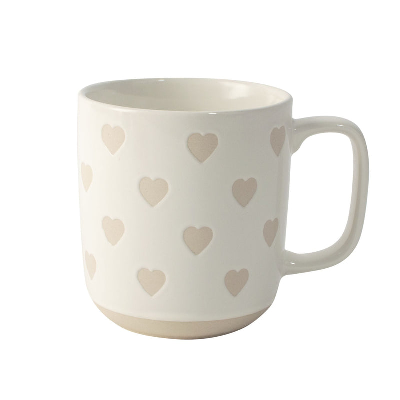 CANVAS Heart Stoneware Mug, 13-oz J4