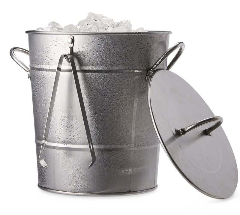 CANVAS Ice Bucket and Scoop, Stainless Steel with Insulated Liner, Silver, 9.06-in M5