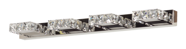 CANVAS Isabella 4-Light Crystal Design LED Vanity Light Fixture, Chrome G2