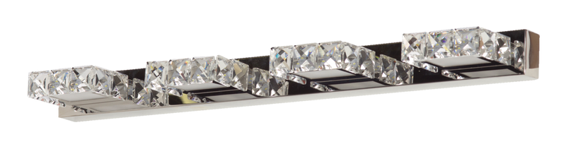 CANVAS Isabella 4-Light Crystal Design LED Vanity Light Fixture, Chrome G2