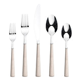CANVAS Kariya Faux Bone Handle Flatware Set, Stainless Steel, Serves 4, 20-pc